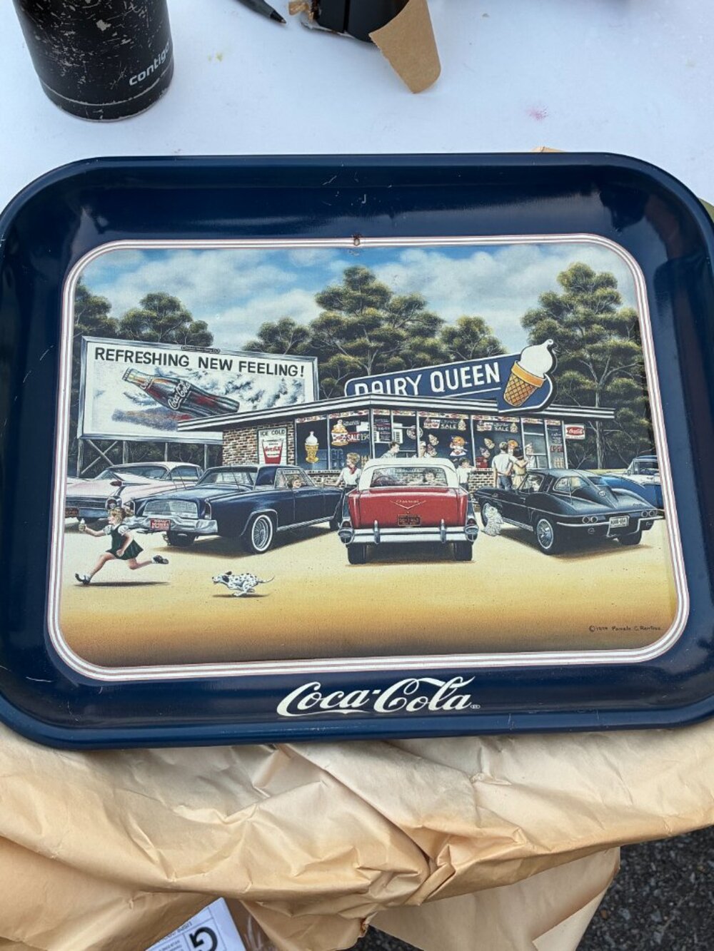 " A Wining Combination" Coke Cola & Dairy Queen  Collectors Metal Tray